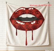 Gucci Dripping Lips Throw Blankets Gucci Monogram Drip Wall Tapestry IMG_2871
